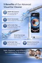 Ear Wax Removal with Camera, Ear Cleaner Kit with 1080P Otoscope with Light
