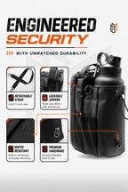 Premium - Magnetic Gym Bottle Holder Bag with Storage Pockets and Zippered Compartments